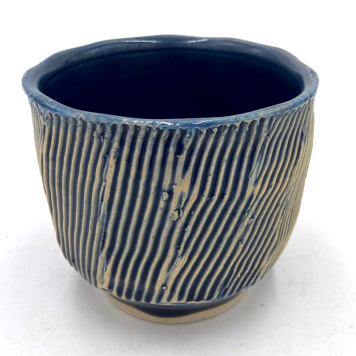 Textured Blue Cup