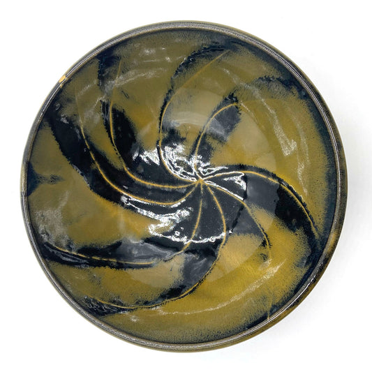 Serving Bowl in Yellow & Black #4