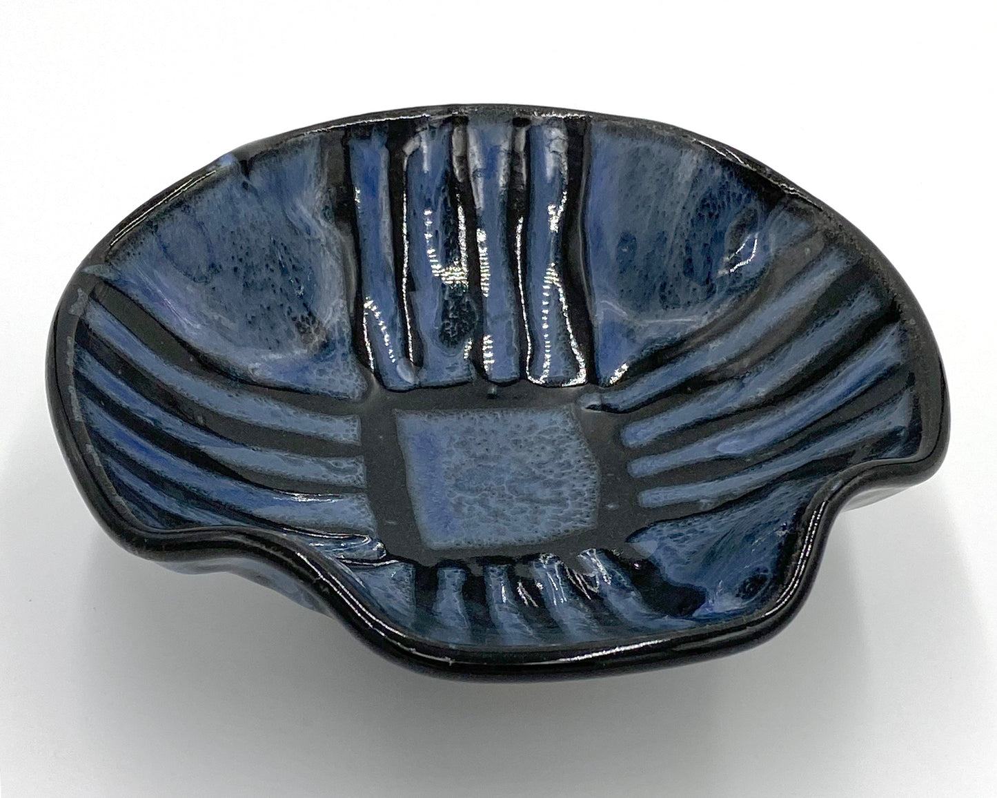 4-Sided Blue Black Bowl