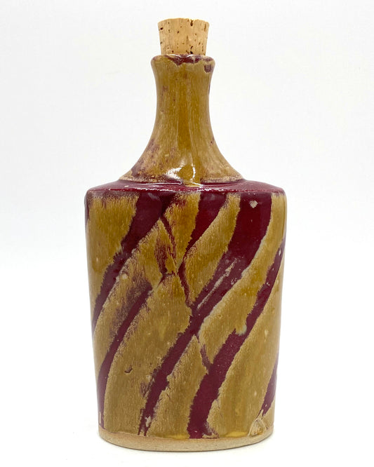 Bottle/Vase in Yellow and Red