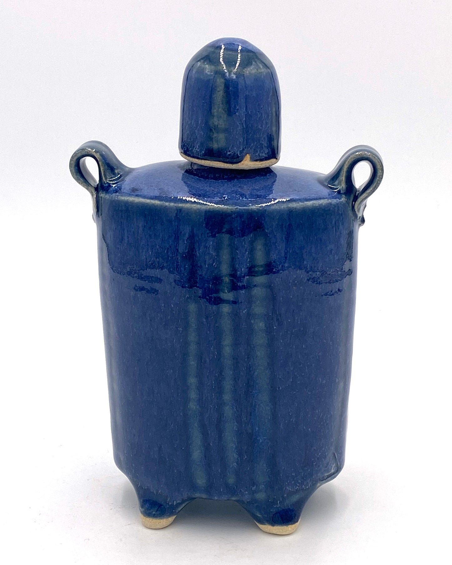 Electric Blue Whiskey Flask