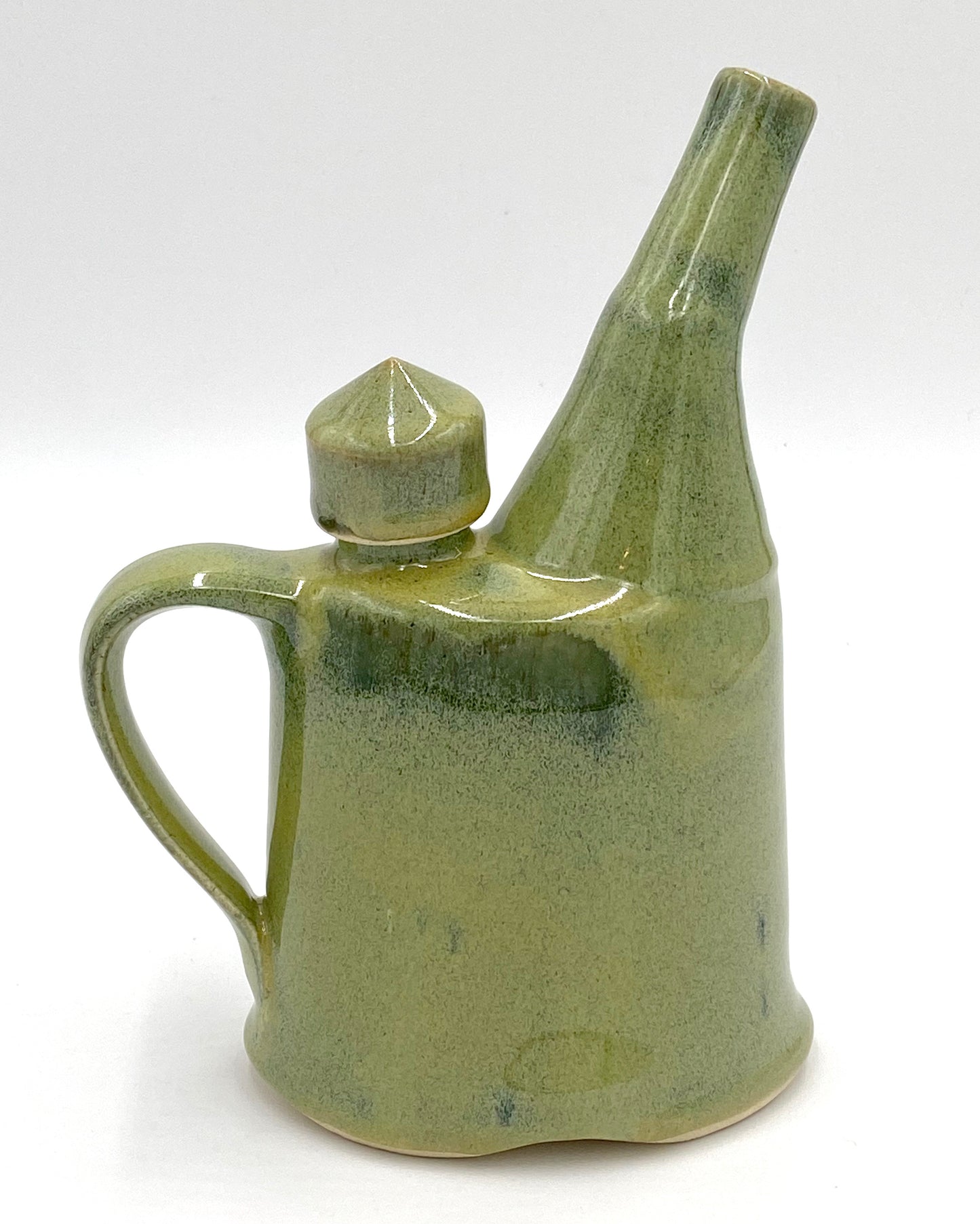Green Spouted Flask
