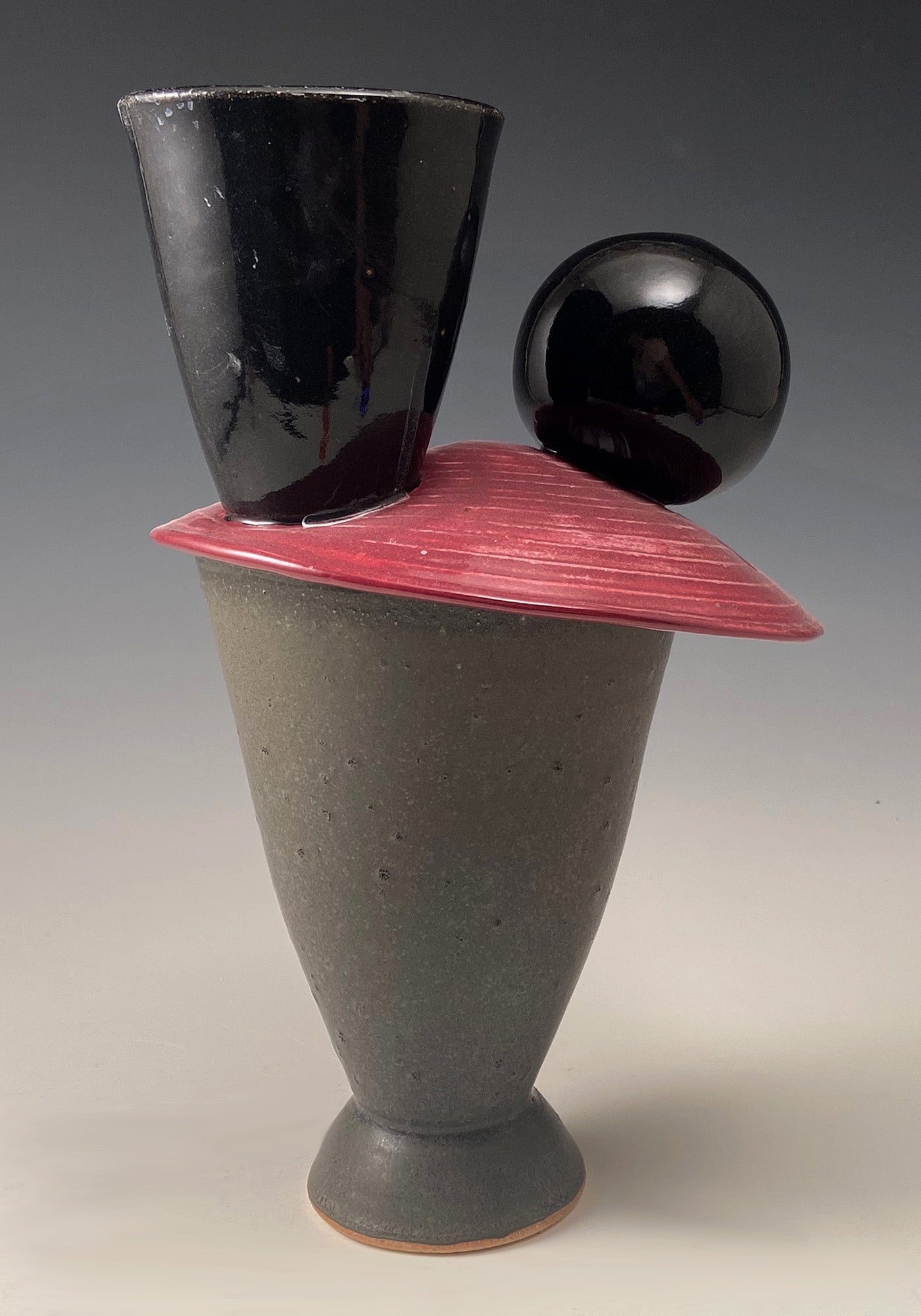 Red Chicken Vase #2