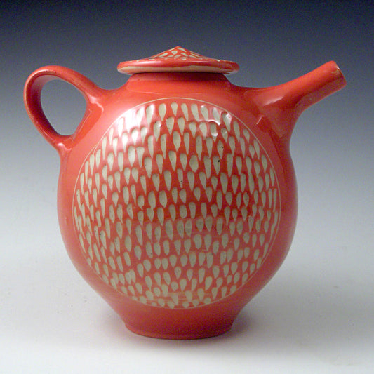 Red Orange Teapot